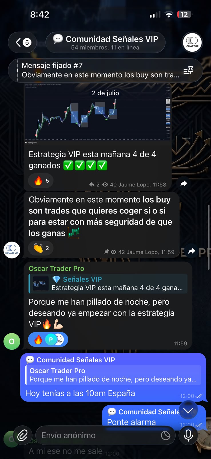 Resultado real de la comunidad VIP